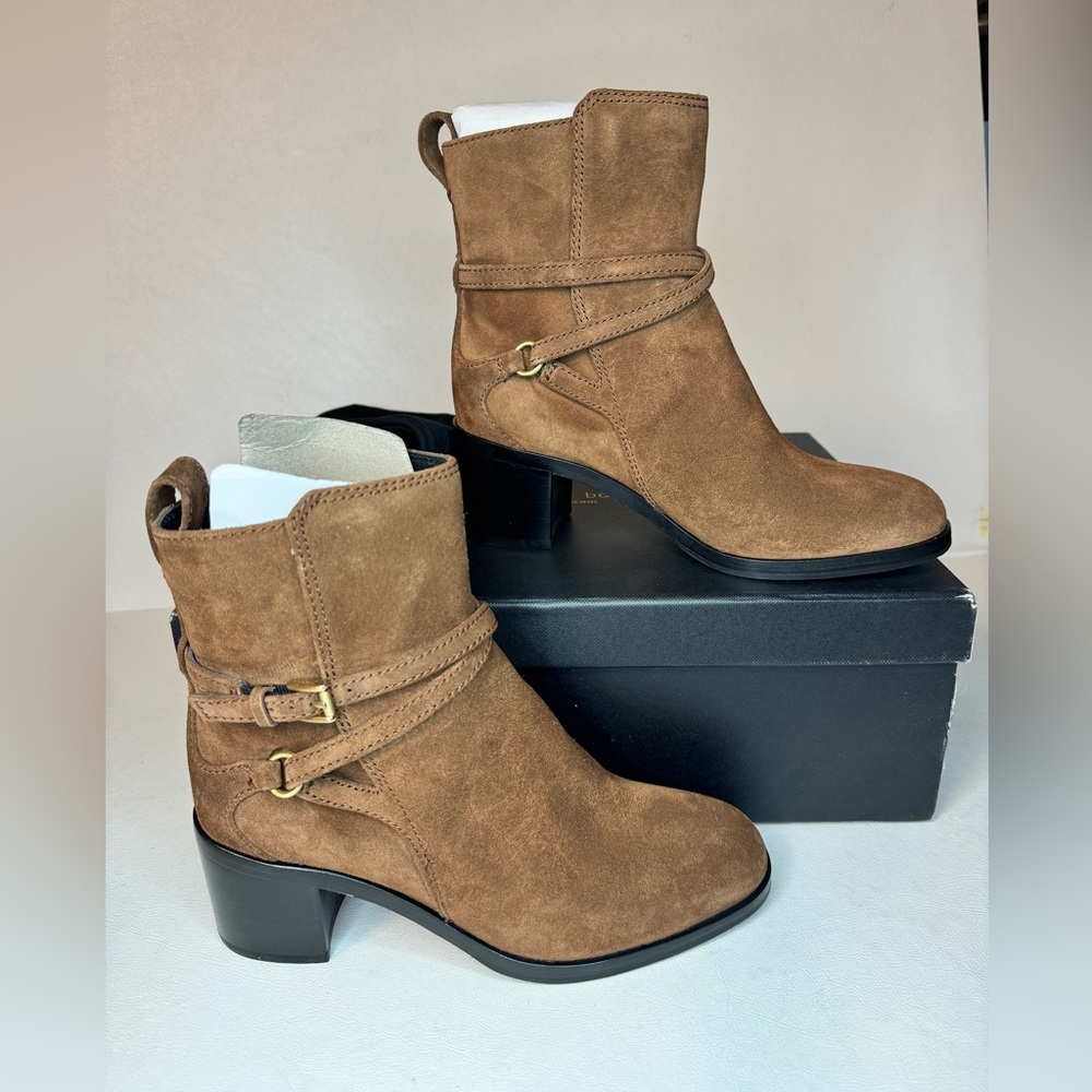 Rag & Bone Hazel Buckle Boot - Suede Chestnut casual classic style outdoor fall